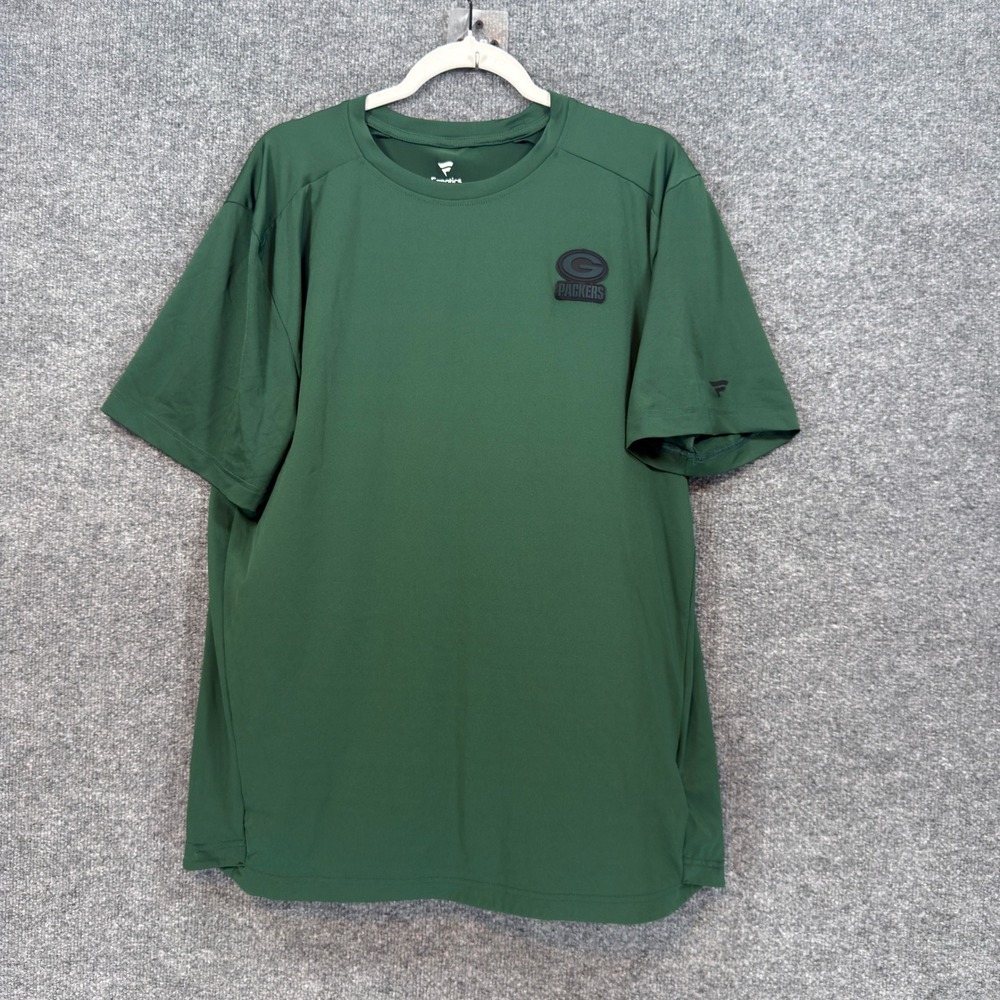 Green Bay Packers Shirt Mens Large Green Fanatics NFL Performance Athletic Tee